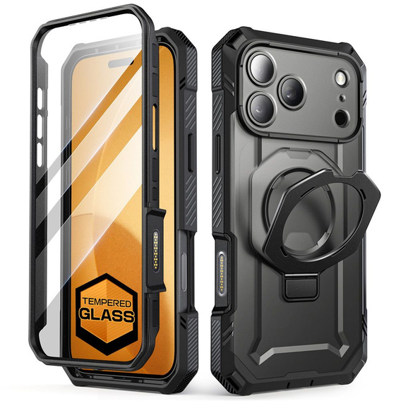Carcasă Supcase pentru iPhone 17 Pro Max, Unicorn Beetle Grip Pro Mag, negru