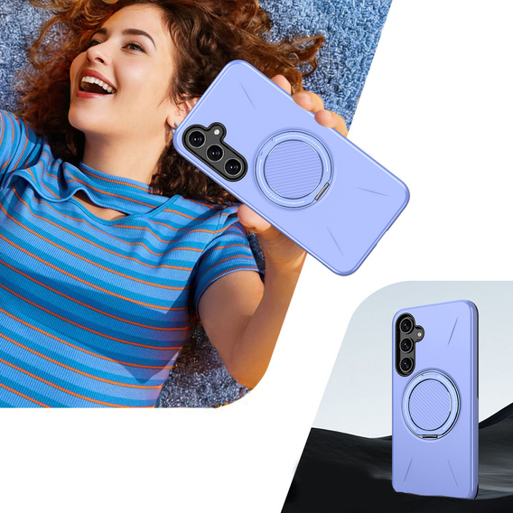 Husă MagSafe cu suport pentru Samsung Galaxy A57 5G, violet