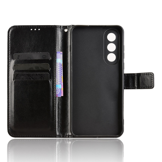 Cu clapetă pentru OnePlus Nord 5, Crazy Horse Wallet, negru
