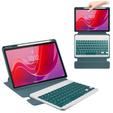 Husă pentru tastatură pentru Lenovo Tab M11, Rotary 360° Leather, verde închis