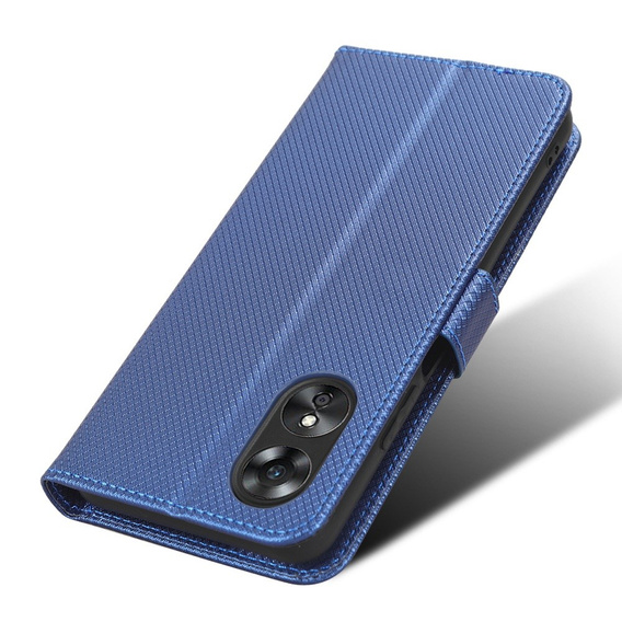 Cu clapetă pentru Oppo A17, Smart Magnet, albastru