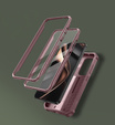Husă blindată pentru Samsung Galaxy S25, Dexnor Full Body (Two Frames), roz