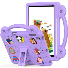 Husă pentru copii pentru iPad 9.7" 2018/2017 (6/5 gen.) / Pro 9.7" 2016, Cute Patterns, cu suport, violet