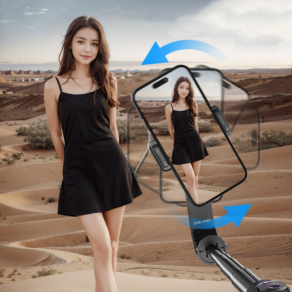 Blavec Selfie Stick Aluminium Fusion P07 cu MagSafe, lumini LED și telecomandă