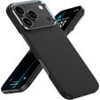 BENKS Kevlar Armor Air Carbon Fiber 600D A069 caz pentru MagSafe pentru iPhone 17 Pro