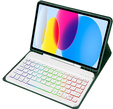 Husă cu tastatură bluetooth iluminată pentru iPad 10.9 2022 (10 gen.), verde