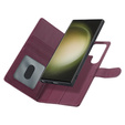 Husă cu clapetă pentru Samsung Galaxy S23 Ultra, portofel, pentru MagSafe, maroon