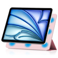 Husă pentru Apple iPad Air 13" 6 gen. 2024 (A2836, Magnetic smartcase, roz
