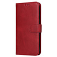 Cu clapetă pentru Realme C67, Leather Wallet, roșu
