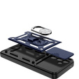 Carcasă blindată pentru Samsung Galaxy A56, CamShield Slide, albastru + sticlă călită 9H