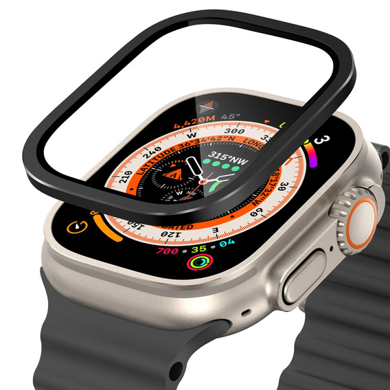 Cadru de protecție cu sticlă călită pentru Apple Watch Ultra 1/2/3 49 mm