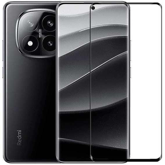 Sticlă călită 3D pentru Xiaomi Redmi Note 14 Pro+, cadru negru