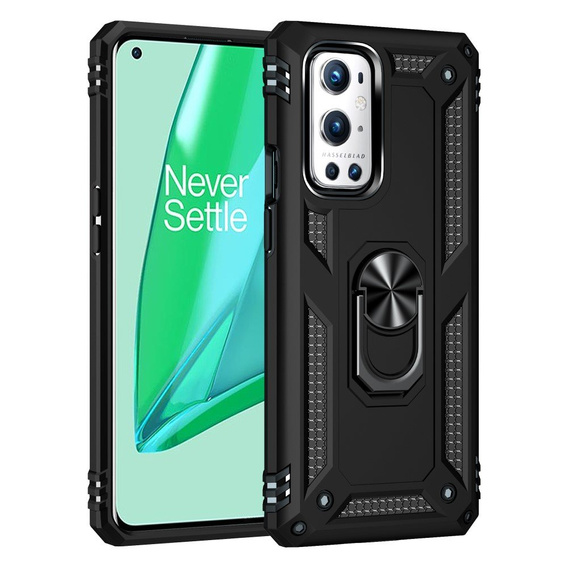 Husă blindată pentru OnePlus 9 Pro, Nox Case Ring, negru