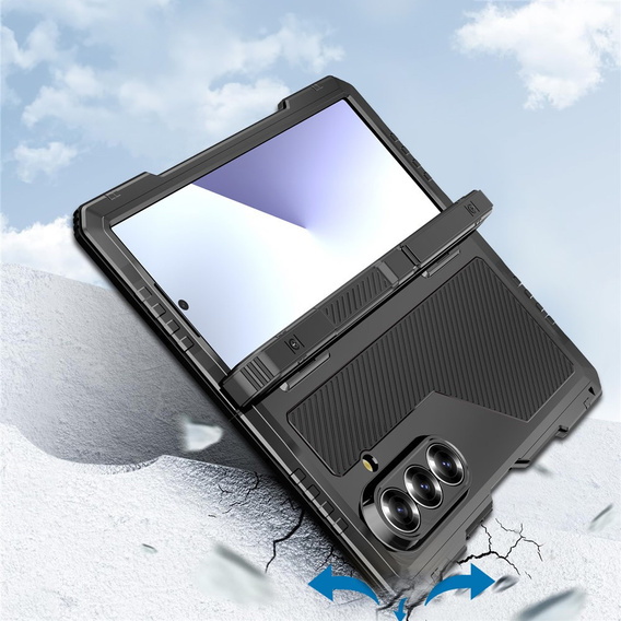Carcasă blindată din aluminiu cu suport și suport pentru stylus pentru Samsung Galaxy Z Fold7 5G