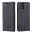 Husa CASEME pentru Samsung Galaxy A51, Leather Wallet Case, negru