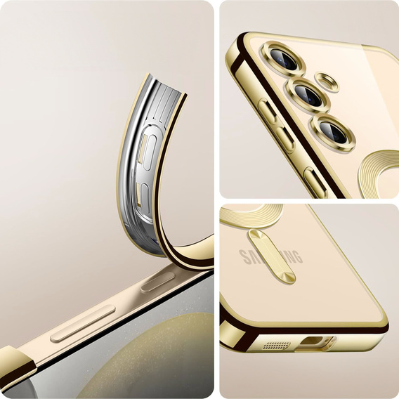 Husă pentru Samsung Galaxy A05s, Electro MagSafe, de aur + Sticlă pentru ecran