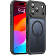 Husă mată pentru iPhone 17 Pro, pentru MagSafe, cu protecție pentru cameră, negru