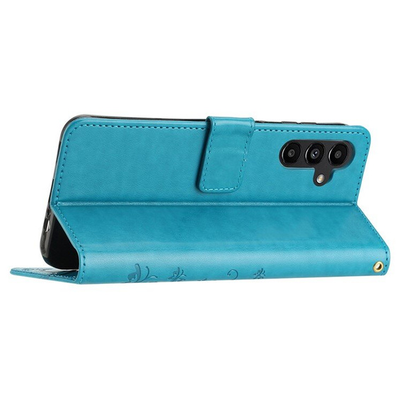 Cu clapetă pentru Samsung Galaxy A55 5G, Wallet, Butterfly, violet