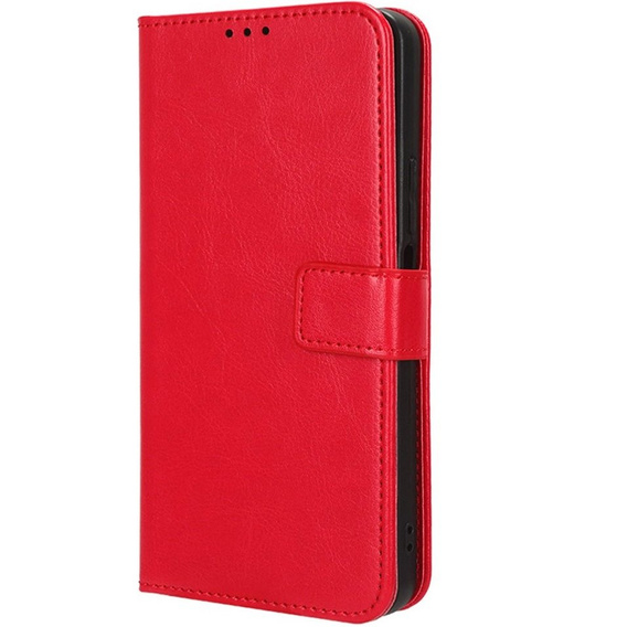 Cu clapetă pentru Honor 90 Lite 5G, Crazy Horse Wallet, roșu