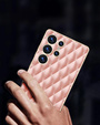Husă pentru Samsung Galaxy S25 Ultra, Leather Rhombus, roz