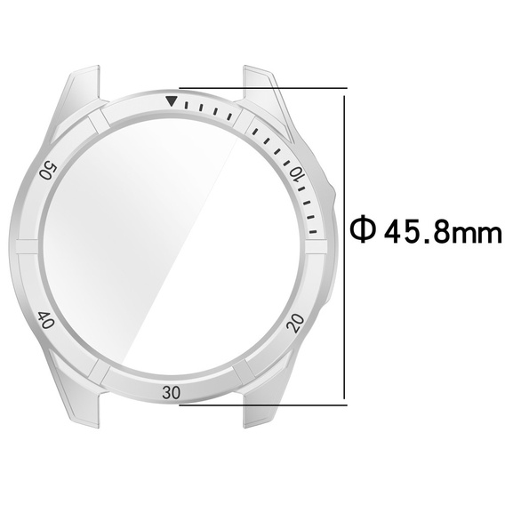 Carcasă 2in1 + sticlă călită pentru Garmin Fenix 8 43mm, transparentă