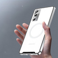 Carcasă de protecție pentru camera foto pentru Samsung Galaxy S20 FE, CamShield MagSafe, transparent / argintiu