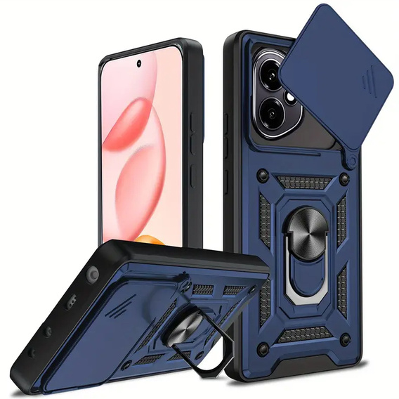 Husă blindată pentru Honor 400 5G, CamShield Slide, albastru
