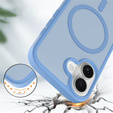 Husă Matt pentru iPhone 17, pentru MagSafe, albastru translucid
