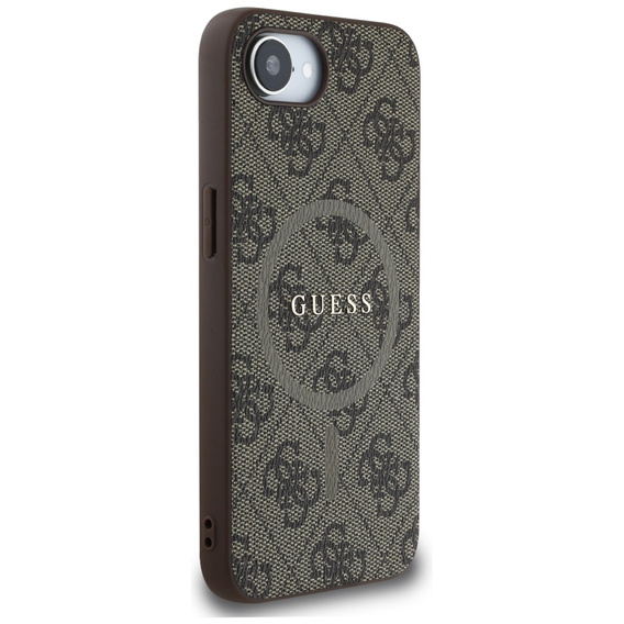 GUESS Huse pentru iPhone 16E, 4G Ring Classic Logo, maro