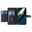 Cu clapetă pentru OnePlus 12 5G, Wallet Zipper Pocket, negru