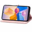 Cu clapetă pentru Infinix Hot 40i, Mandala, roz