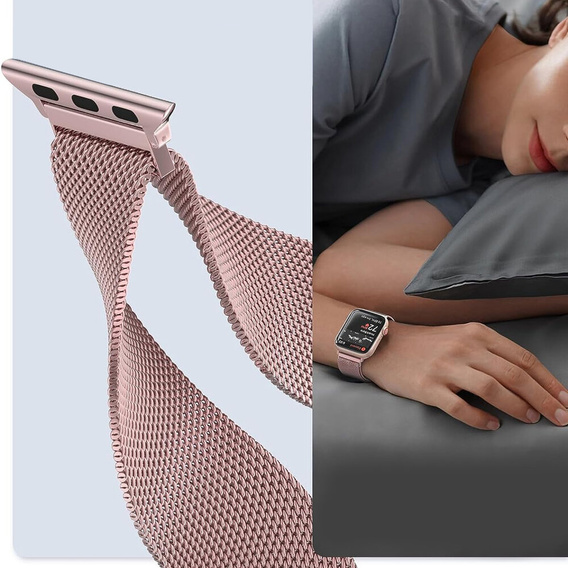 Bransoleta Milanese do Apple Watch 1/2/3/4/5/6/7/8/SE (38/40/41 MM) - Rose Gold
