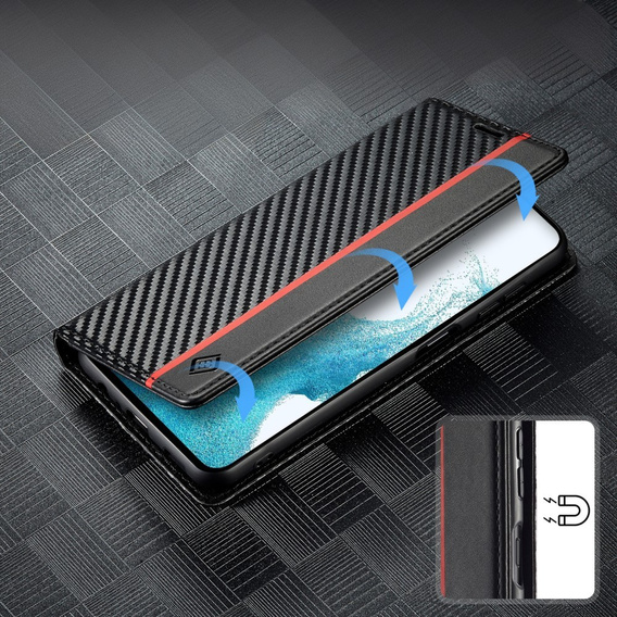 Carcasă cu clapetă pentru Samsung Galaxy A26, Carbon LC.IMEEKE, negru