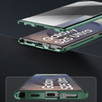 Carcasa Magnetic Dual Glass MagSafe pentru Samsung Galaxy S25 Ultra, verde