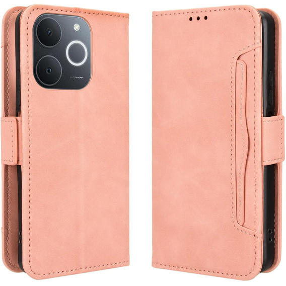 Cu clapetă pentru Realme Note 70T 4G, Card Slot, roz