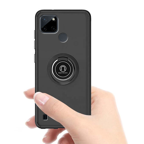 Husa pentru Realme C21Y / C25Y, Frosted Ring, albastru