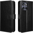Cu clapetă pentru Motorola Edge 50 Neo / Motorola ThinkPhone 25, Crazy Horse Wallet, negru