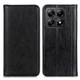 Huse pentru Xiaomi 14T Pro, Wallet Litchi Leather, negru