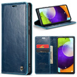 Carcasă flip CASEME pentru Samsung Galaxy A52/A52s, Waxy Textured, albastru