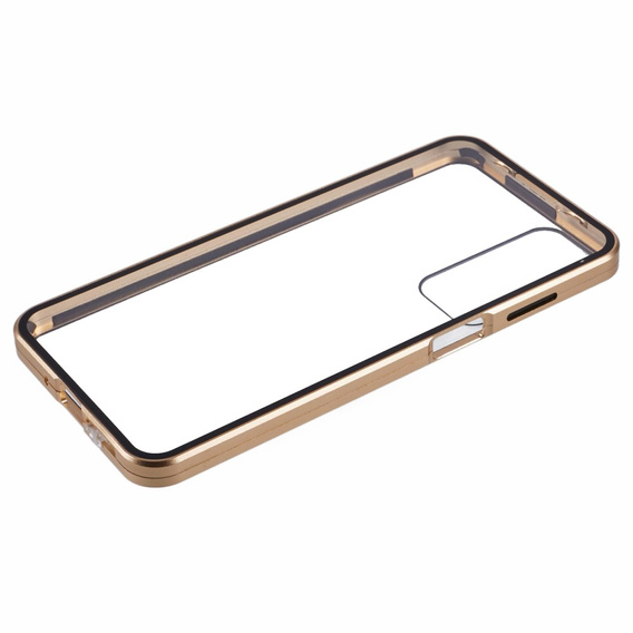 Husa pentru Samsung Galaxy A16, Magnetic Dual Glass, de aur