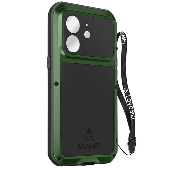 Love Mei Huse pentru iPhone 12 Mini, armored with glass, verde