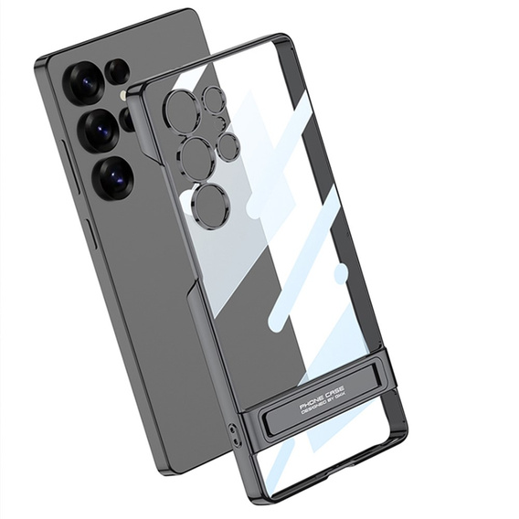 Carcasă pentru Samsung Galaxy S25 Ultra, GKK Kickstand Hard Case, negru