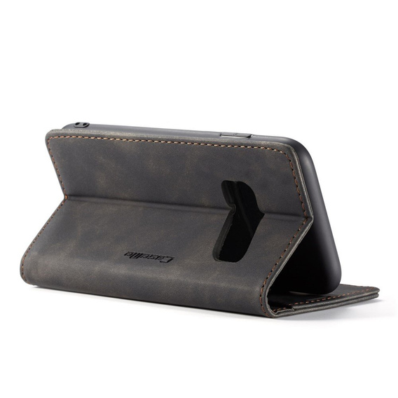 Husa CASEME pentru Samsung Galaxy S10 Plus, Leather Wallet Case, negru