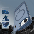 Husă pentru iPhone 16E, Kickstand Matt Case, pentru MagSafe, albastru
