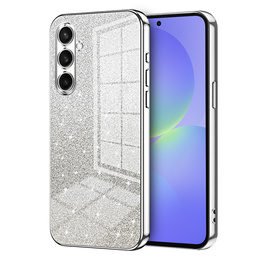 Husă Glitter CamShield pentru Samsung Galaxy A37 5G, argintiu