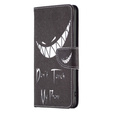 Cu clapetă pentru Motorola Edge 40 Neo, Wallet, Don't Touch My Phone, negru