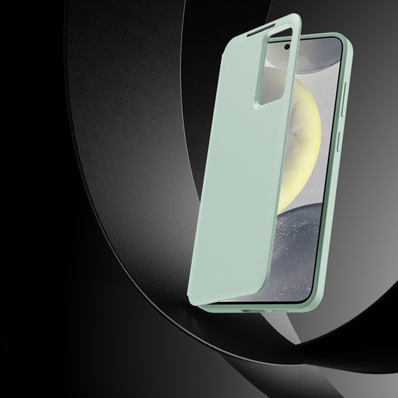 Husă cu clapetă pentru Samsung Galaxy S23 FE, Smart View Wallet, verde