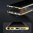 Husă pentru Samsung Galaxy S24, Privacy Dual Glass, de aur