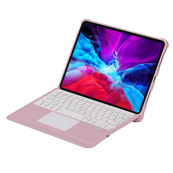 Carcasă + tastatură iPad Air 4 / 5 2020 / 2022 10.9, TouchPad, roz rose gold