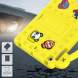 Husă pentru copii pentru iPad mini 7.9" 2019/2015/2014/2013/2012 (5/4/3/2/1 gen.), Cute Patterns, cu suport, galben